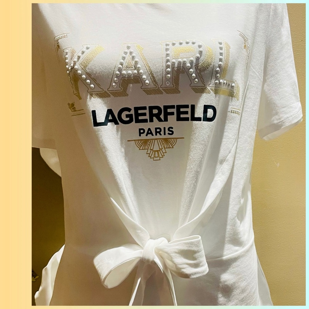 Lagerfield París French style white t shirt